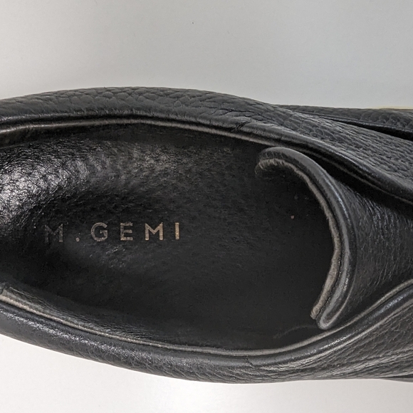 Black leather Stile slip-ons from M. Gemi, hand-made in Italy. EUC. 40 EU. - Picture 6 of 12